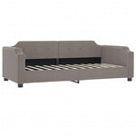 vidaXL Lit de jour avec gigogne sans matelas taupe 90x200 cm