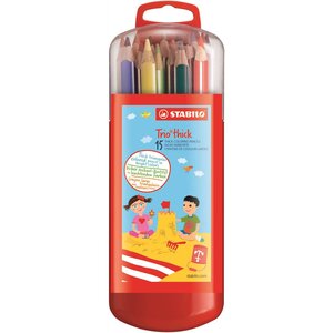 Etui malin de 15 crayons de couleur Trio STABILO