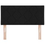 Tête de lit LED vidaXL avec design à blocs en diamant noir 90 cm tissu