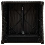 vidaXL Chaise de jardin inclinable avec table d'appoint noir polyrotin