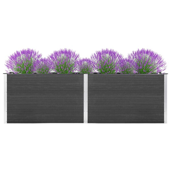 vidaXL Lit surélevé de jardin 300x50x91 cm WPC Gris