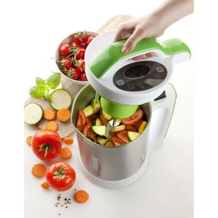 DOMO DO499BL Blender chauffant Soup Maker – Inox et Vert - La Poste