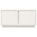 vidaXL Meuble TV Blanc 80x35x40 5 cm Bois de pin massif