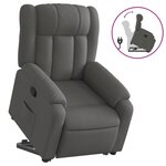 vidaXL Fauteuil inclinable Gris foncé Tissu