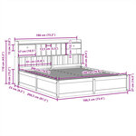 vidaXL Cadre de lit sans matelas blanc 180x200 cm bois massif de pin