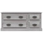 vidaXL Meuble TV sonoma gris 100x35 5x45 cm bois d'ingénierie