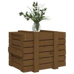 vidaXL Boîte de rangement Marron miel 58x40 5x42 cm Bois massif pin