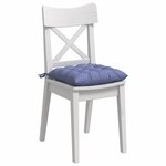 vidaXL Coussins de siège 2 Pièces Bleu denim 40 x 40 x 6 cm tissu