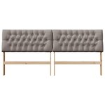 vidaXL Tête de lit capitonnée Taupe 200 cm Pin massif