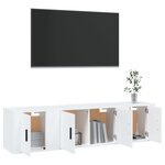 vidaXL Ensemble de meubles TV 3 Pièces Blanc Bois d'ingénierie