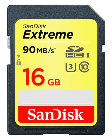 Carte mémoire Secure Digital (SD) Sandisk Extreme SDHC 16Go Classe 10