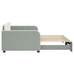 vidaXL Lit de jour avec lit gigogne gris clair 90x190 cm velours