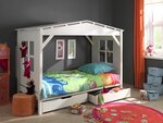 PINO Lot de 2 Tiroirs Pin Massif Blanc 97 5 x 88 5 x 20 cm