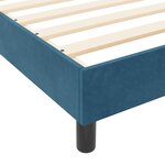 Cadre de lit vidaXL Bleu foncé 200x200 cm Velours