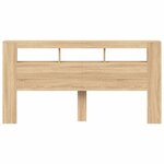 vidaXL Tête de lit à LED chêne sonoma 200x18 5x103 5cm bois ingénierie