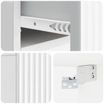 vidaXL Cabinet de chevet mural Blanc brillant 49 x 34 5 x 20 cm