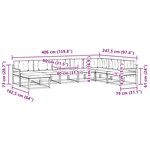 vidaXL Ensemble de canapés d'extérieur 8 pc Blanc et gris clair