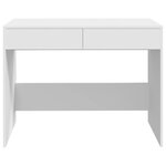vidaXL Bureau Blanc 101x50x76 5 cm Aggloméré