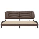 vidaXL Cadre de lit avec LED sans matelas marron 200x200 cm