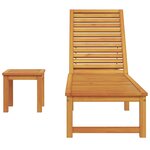 vidaXL Transat 1-personne Marron 53 x 202 x 89cm Bois d'acacia massif
