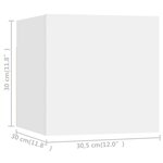 vidaXL Ensemble de meubles TV 6 Pièces Blanc Bois d'ingénierie