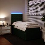 vidaXL Sommier à lattes de lit et matelas Vert foncé 80x200 cm Velours
