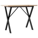 vidaXL Table à manger cadre en X 100x50x75 5 cm bois pin massif acier