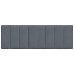 vidaXL Coussin de tête de lit gris foncé 120 cm velours