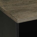 vidaXL Meuble TV noir 80x33x46 cm bois massif de manguier