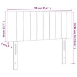 vidaXL Tête de lit Vert foncé 90x5x78/88 cm Velours