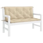 vidaXL Coussin de banc de jardin beige 120x(50+50)x7 cm tissu oxford