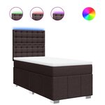 vidaXL Sommier à lattes de lit avec matelas Marron foncé 90x190 cm