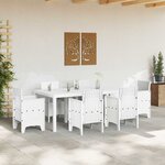 vidaXL Table de jardin pour repas Blanc 200 x 100 x 73 cm polyrotin