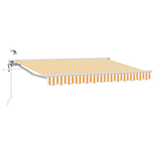 vidaXL Auvent rétractable électrique Jaune et blanc 3 x 2 5 m