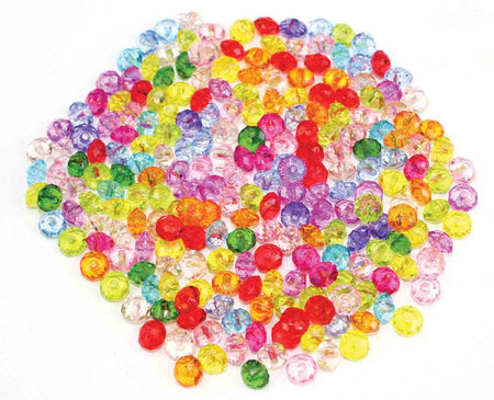 Perles pour enfant opaques toupies 0 8 cm 344 pièces
