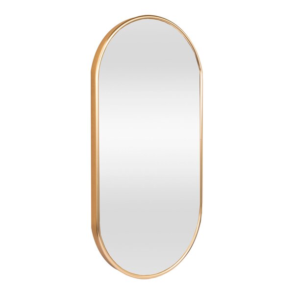 Miroir mural ovale 40 x 80 cm doré 03_0007955