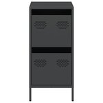 vidaXL Buffet noir 35x39x73 5 cm acier laminé à froid