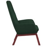 vidaXL Chaise de relaxation Vert foncé Tissu