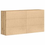 vidaXL Buffet 2 Pièces Chêne artisanal 79 x 38 x 80 cm Bois d'ingénierie