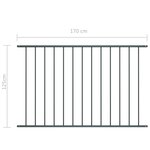 vidaXL Panneau de clôture Acier enduit de poudre 1 7x1 25 m Anthracite