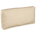 vidaXL Coussin pour assise / dossier de palette Beige 120 x 60 x 12 cm