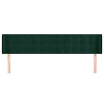 vidaXL Tête de lit avec oreilles Vert foncé 163x16x78/88 cm Velours