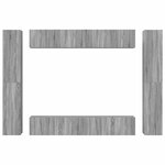 vidaXL Ensemble de meubles TV 10 Pièces Sonoma gris Bois d'ingénierie
