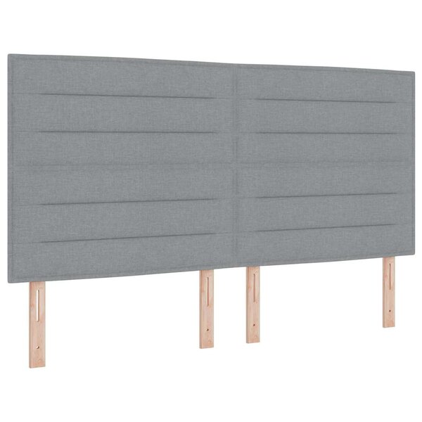 vidaXL Tête de lit Gris clair 180 cm tissu