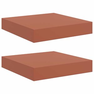 vidaXL Étagère Murale 2 Pièces Rouge 23 x 23 5 x 4 cm Bois d'ingénierie