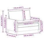 vidaXL Canapé Vert foncé 126 x 81 x 87 5 cm Tissu
