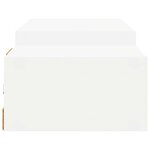 vidaXL Meuble TV mural Montage mural Blanc 140 x 28 x 21 cm