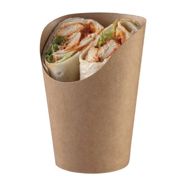 Lot de 1000 étuis à tortilla kraft recyclables ø 80 mm - colpac -  - papier
