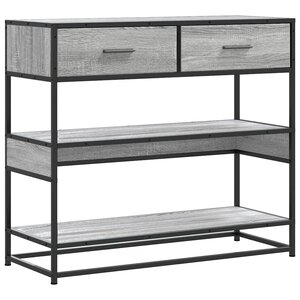 vidaXL Table console sonoma gris 90x35x80 cm bois d'ingénierie