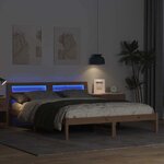 vidaXL Cadre de lit Marron 160 x 200 cm Bois massif en pin